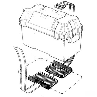 Batteriehalter mit Gurtband